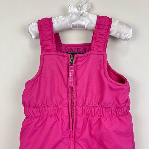 L.L. Bean Pink Cold Buster Snow Bib Overalls 12-18 Months - Picture 2 of 8